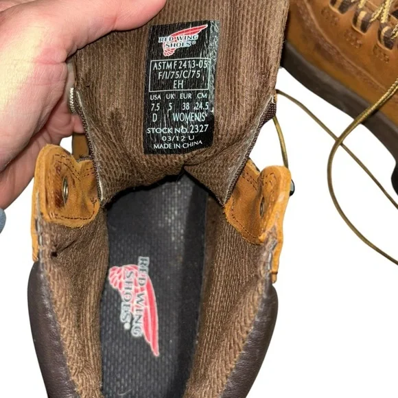 Red Wing 2327 Steel Toe Water Proof Oil Resistant Work Boots Women’s 7.5 Sturdy - Picture 3 of 16